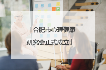 合肥市心理健康研究会正式成立