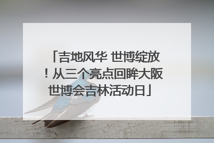 吉地风华 世博绽放！从三个亮点回眸大阪世博会吉林活动日