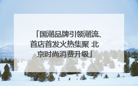 国潮品牌引领潮流、首店首发火热集聚 北京时尚消费升级