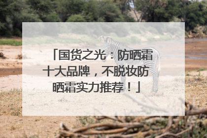 国货之光：防晒霜十大品牌，不脱妆防晒霜实力推荐！