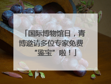 国际博物馆日，青博邀请多位专家免费“鉴宝”啦！