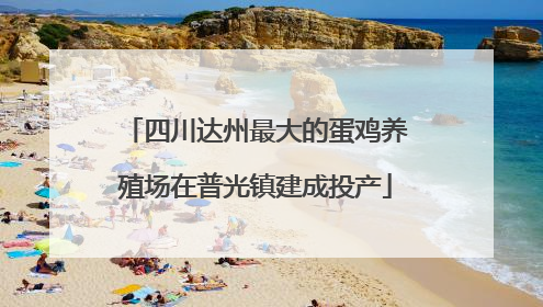 四川达州最大的蛋鸡养殖场在普光镇建成投产