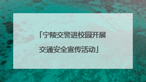 宁陵交警进校园开展交通安全宣传活动