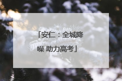 安仁：全城降噪 助力高考