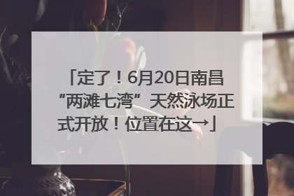 定了！6月20日南昌“两滩七湾”天然泳场正式开放！位置在这→