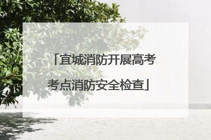 宜城消防开展高考考点消防安全检查