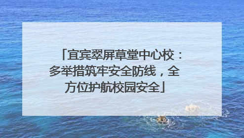 宜宾翠屏草堂中心校：多举措筑牢安全防线，全方位护航校园安全