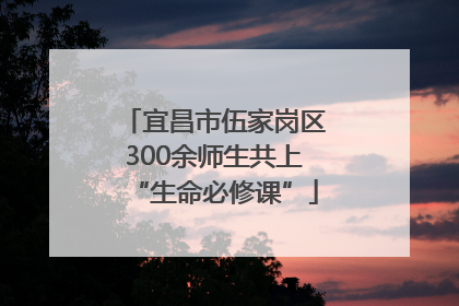 宜昌市伍家岗区300余师生共上“生命必修课”