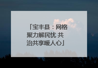 宝丰县：网格聚力解民忧 共治共享暖人心