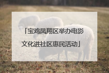 宝鸡凤翔区举办电影文化进社区惠民活动