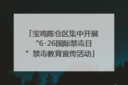 宝鸡陈仓区集中开展“6･26国际禁毒日”禁毒教育宣传活动