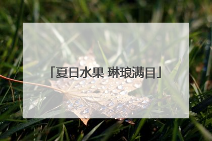 夏日水果 琳琅满目