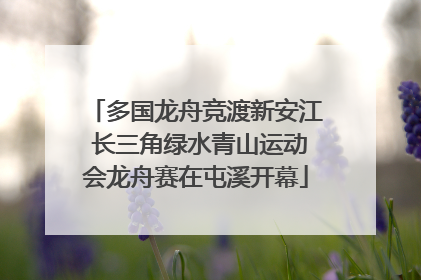 多国龙舟竞渡新安江 长三角绿水青山运动会龙舟赛在屯溪开幕