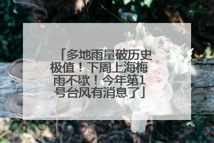 多地雨量破历史极值！下周上海梅雨不歇！今年第1号台风有消息了