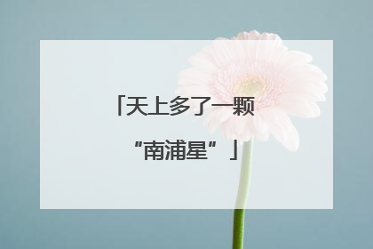 天上多了一颗“南浦星”