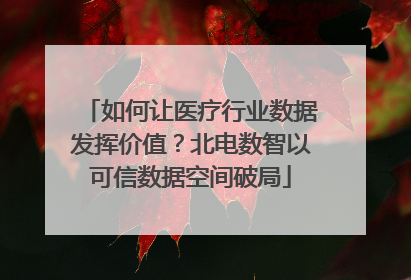 如何让医疗行业数据发挥价值？北电数智以可信数据空间破局