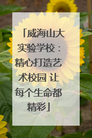 威海山大实验学校：精心打造艺术校园 让每个生命都精彩