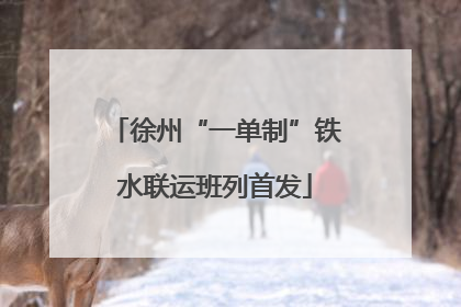 徐州“一单制”铁水联运班列首发