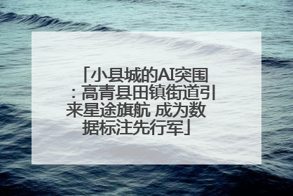 小县城的AI突围：高青县田镇街道引来星途旗航 成为数据标注先行军