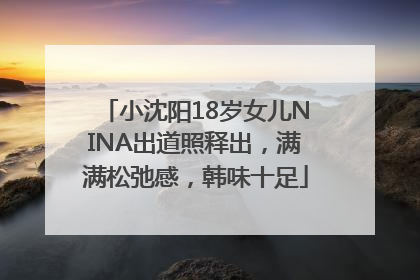 小沈阳18岁女儿NINA出道照释出，满满松弛感，韩味十足