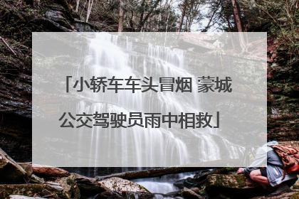 小轿车车头冒烟 蒙城公交驾驶员雨中相救