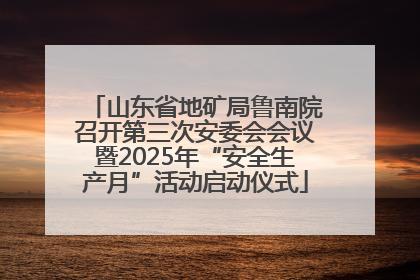 山东省地矿局鲁南院召开第三次安委会会议暨2025年“安全生产月”活动启动仪式