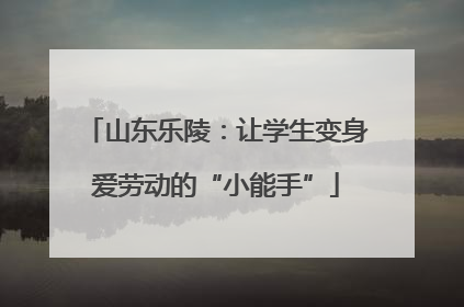山东乐陵：让学生变身爱劳动的“小能手”