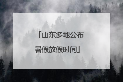 山东多地公布暑假放假时间
