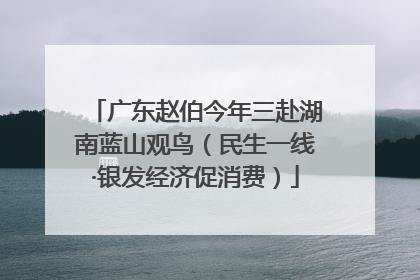 广东赵伯今年三赴湖南蓝山观鸟（民生一线·银发经济促消费）
