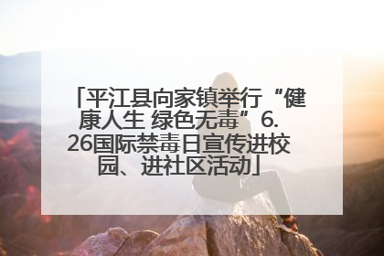 平江县向家镇举行“健康人生 绿色无毒”6.26国际禁毒日宣传进校园、进社区活动