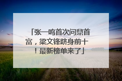 张一鸣首次问鼎首富，梁文锋跻身前十！最新榜单来了
