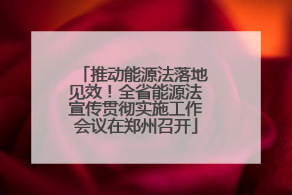 推动能源法落地见效！全省能源法宣传贯彻实施工作会议在郑州召开