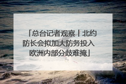 总台记者观察丨北约防长会拟加大防务投入 欧洲内部分歧难掩