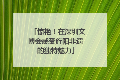 惊艳！在深圳文博会感受旌阳非遗的独特魅力