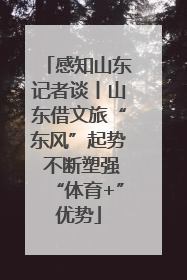 感知山东记者谈丨山东借文旅“东风”起势 不断塑强“体育+”优势