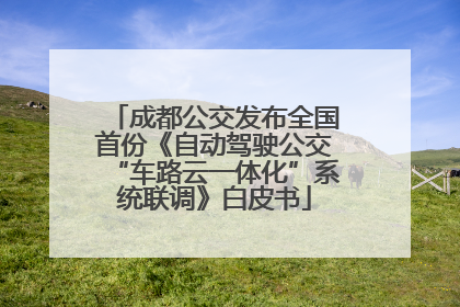 成都公交发布全国首份《自动驾驶公交“车路云一体化”系统联调》白皮书