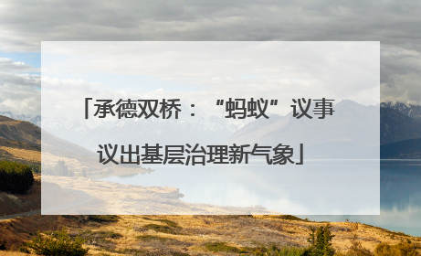 承德双桥：“蚂蚁”议事 议出基层治理新气象