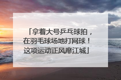 拿着大号乒乓球拍，在羽毛球场地打网球！这项运动正风靡江城