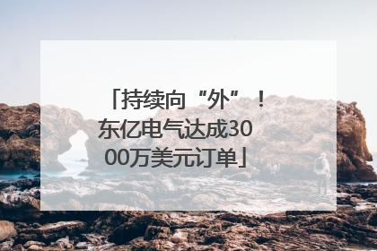 持续向“外”！东亿电气达成3000万美元订单