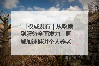 权威发布｜从政策到服务全面发力，聊城加速推进个人养老金制度落地