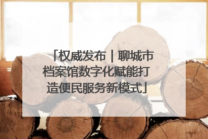 权威发布｜聊城市档案馆数字化赋能打造便民服务新模式