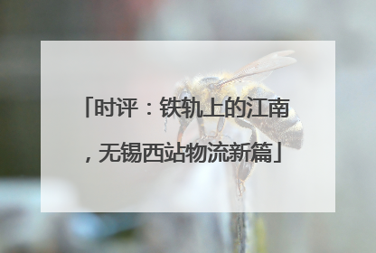 时评：铁轨上的江南，无锡西站物流新篇