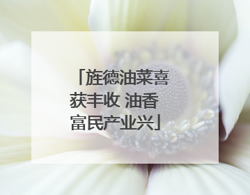 旌德油菜喜获丰收 油香富民产业兴
