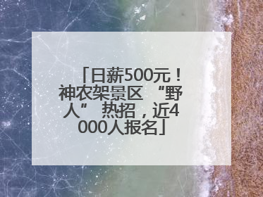 日薪500元！神农架景区 “野人” 热招，近4000人报名