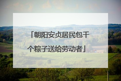 朝阳安贞居民包千个粽子送给劳动者