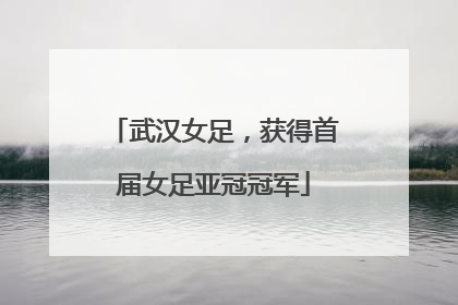 武汉女足，获得首届女足亚冠冠军
