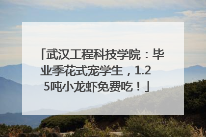 武汉工程科技学院：毕业季花式宠学生，1.25吨小龙虾免费吃！