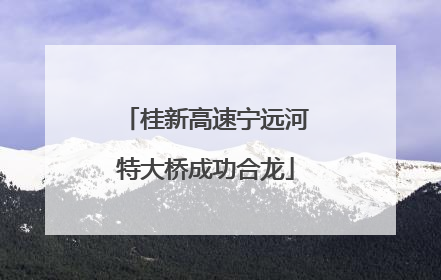 桂新高速宁远河特大桥成功合龙