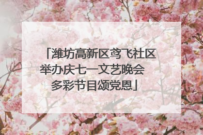 潍坊高新区鸢飞社区举办庆七一文艺晚会 多彩节目颂党恩