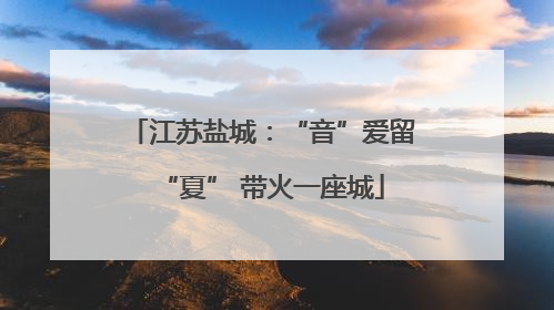 江苏盐城：“音”爱留“夏” 带火一座城
